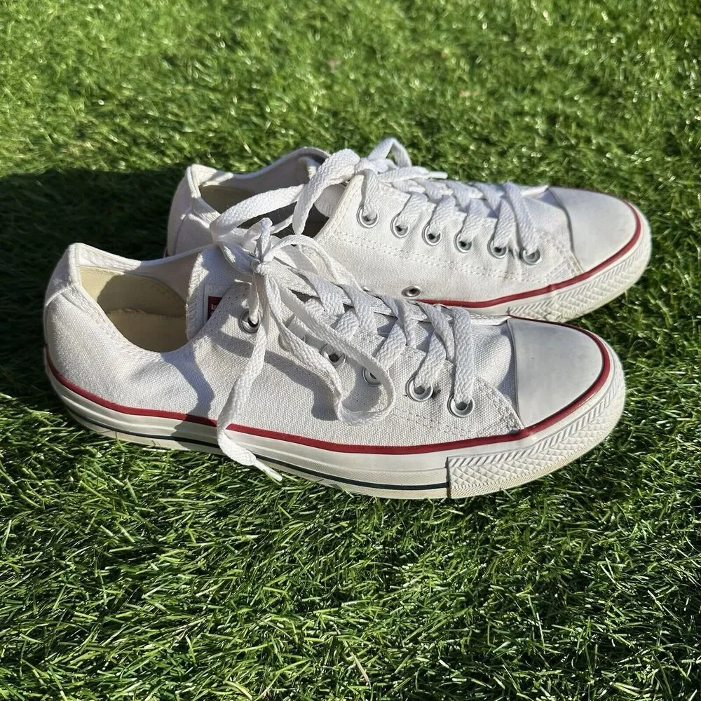 Converse Shoes Mens Size 6‎ Low Top Unisex All Star White Casual Sneakers - Picture 3 of 11